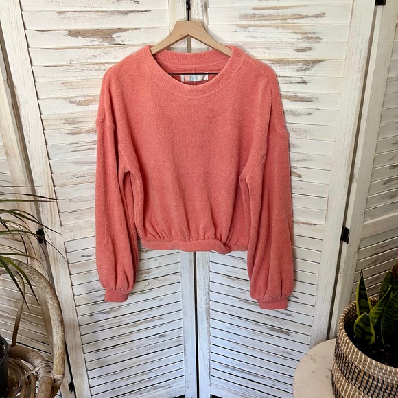 Free People Sweaters - FREE PEOPLE BEACH Women's Happy Pullover By Free-Est Cropped Balloon NEW S